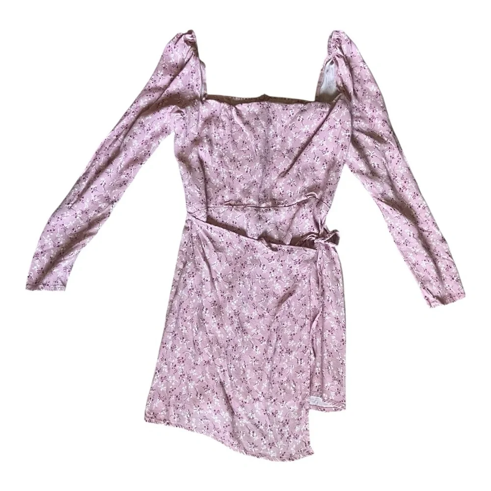 Reformation Corbin Dress Sz 8 Puff Sleeve Smocked - Picture 2 of 5